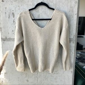 Cute Neutral Earth Tone Knit Cropped Sweater